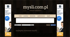 Desktop Screenshot of mysli.com.pl