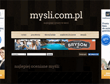 Tablet Screenshot of mysli.com.pl
